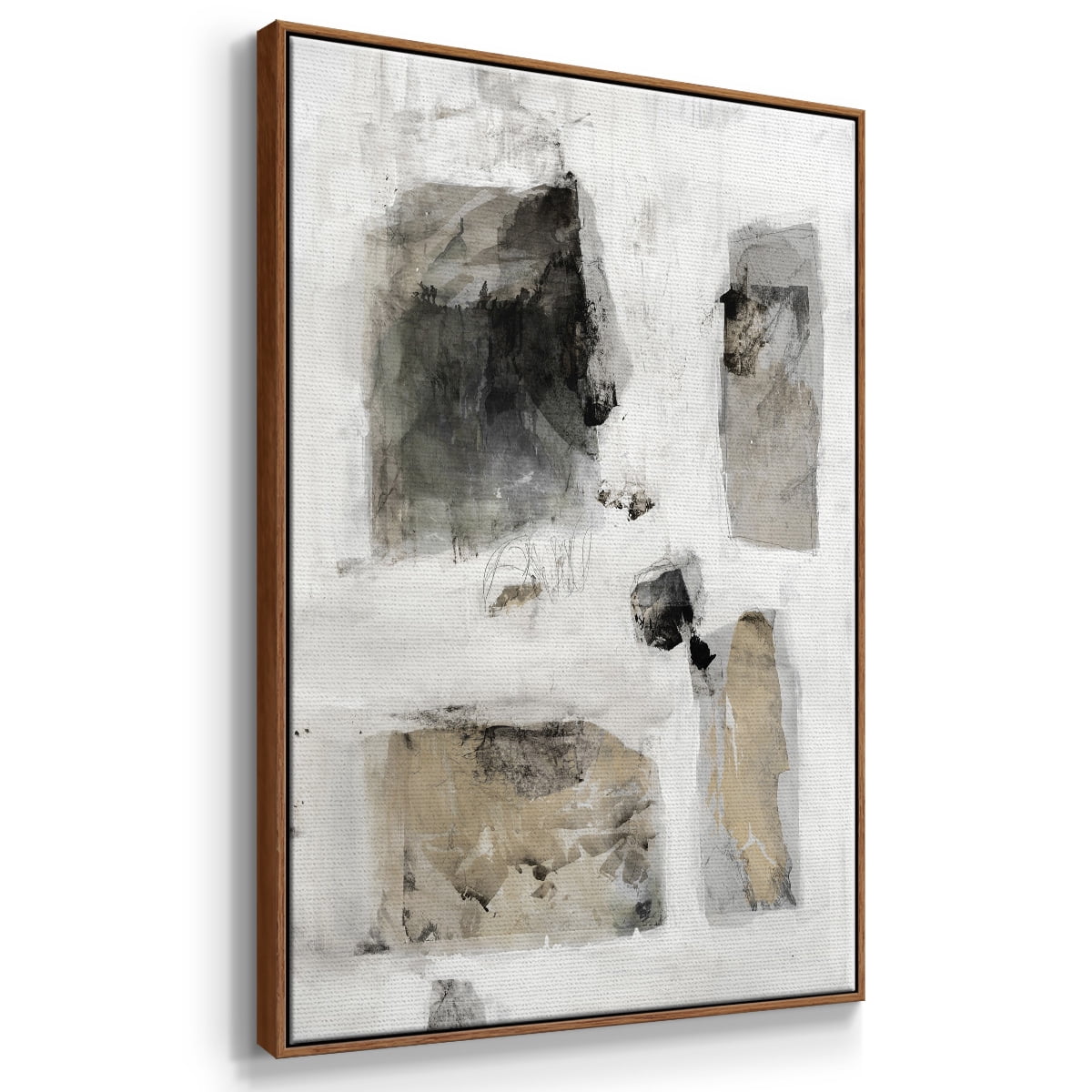 A Simple Love I V30 Framed Premium Gallery Wrapped Canvas - Ready to Hang - 25 x 37 - Walnut Floating Frame