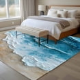 thumbnail image 4 of 8'x10' Area Rugs, Blue Coastal Indoor Outdoor Area Rug for Living Room Bedroom, Summer Beach Nautical Seaside Washable Bathroom Rugs Kitchen Floor Carpet Mats Home Decor Aesthetic, 4 of 8