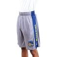 thumbnail image 2 of Ultra Game NBA Golden State Warriors Men's Mesh Athletic Active Basketball Shorts, Heather Gray, Small, 2 of 4