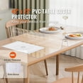 thumbnail image 2 of KFFKFF Clear Plastic Tablecloth, Dimensions 42 x 72 Inch with 2.0 mm Thickness, Rectangular PVC Desk Cover, Water-Resistant and Simple to Clean Desk Mat, Suitable for Office, Dining Room, Dresser, 2 of 9