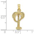 thumbnail image 4 of Solid 10K Yellow Gold 2-D Palm Tree w/Coconuts Charm - 16.4mm, 4 of 6