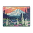thumbnail image 5 of Yayeee Area Rugs for Living Room 6.7'x4.8' Indoor Non Slip Washable Bedroom Carpet, Floral Mountain, 5 of 5
