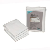 Pillow Covers 100% Plain Cotton Sateen, set of 4 zippered, King