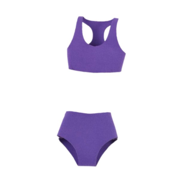 Ropa femenina a escala 1/6, chaleco deportivo coleccionable y pantalones cortos, ropa informal para mujer, acción Violeta
