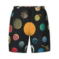 thumbnail image 4 of Lsque Mens Swim Trunks Planets And Their Moons Pattern - Bathing Suit Compression Liner - Beach Swim Shorts Swimwear - (S-3XL) - Stretch Quick Dry -, 4 of 9