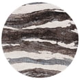 thumbnail image 2 of Safavieh Hi-Lo Almira Abstract Shag Area Rug, Brown/Beige Blue, 6'7" x 6'7" Round, 2 of 10