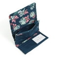 Vera Bradley Women's Cotton RFID Trifold Clutch Wallet Rose Toile