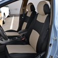 thumbnail image 4 of BDK PolyPro Car Seat Covers Full Set in Beige on Black - Front and Rear Split Bench Car Seat Cover, Easy to Install, Interior Covers for Auto Truck Van SUV, 4 of 6