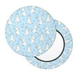 thumbnail image 2 of Bingfone Rabbit And Bird Padded Round Bar Stool Cover Cushion with Elastic Fabric Round Chair Seat - Rabbit And Bird, 2 of 7