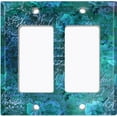 thumbnail image 6 of Metal Light Switch Plate Outlet Cover (Teal Wallpaper Letter Damask LET003), 6 of 13