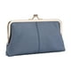 thumbnail image 3 of Cartera de mano elegante para mujer, con cierre de beso, ligera y con ranuras para tarjetas, para noche. Azul, 3 of 9