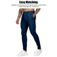thumbnail image 5 of Men Skinny Pants Tapered Cuff Slim Fit Pure Color Casual Fashion Comfy Slacks for Outdoor Dark Blue XL, 5 of 7