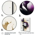 thumbnail image 3 of Designart Purple Dahlia Flower On Abstract Paint II Canvas Wall Art, 3 of 5