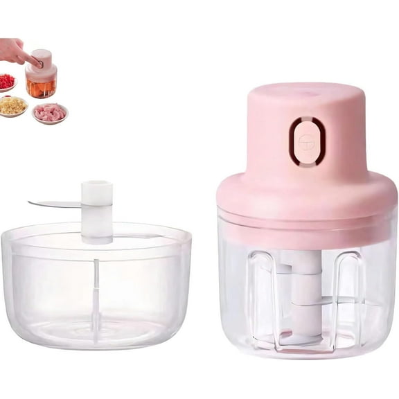 Skypicnic Wireless Food Chopper, vegetable chopper,Wireless Food Chopper Mini Rechargeable, Mini Garlic Chopper Mincer Electric,Portable Travel Food Cutter(100Ml 250Ml)