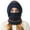 Navy, variant on Beige Ladies' Knitted Balaclava With Color Block Design And Soft Fabric For Cold Days