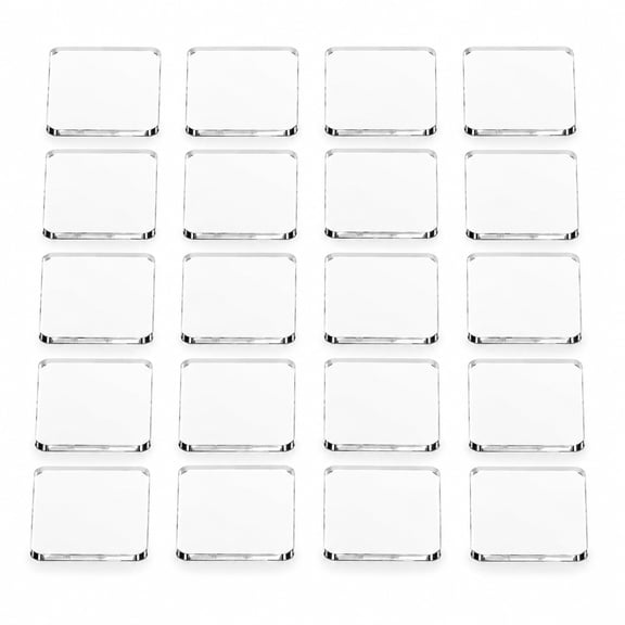 Clear Acrylic DIY Fridge Magnets 20 Pack, Self-Adhesive Magnetic Set for Photos Crafts