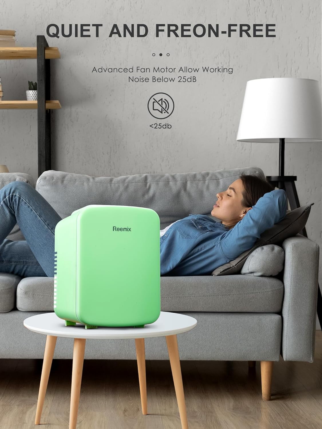 Fridge, 3. Liter Portable Cooler and Warmer for Skincare, Cosmetics, Beverages, Great for Bedroom, Office, Car