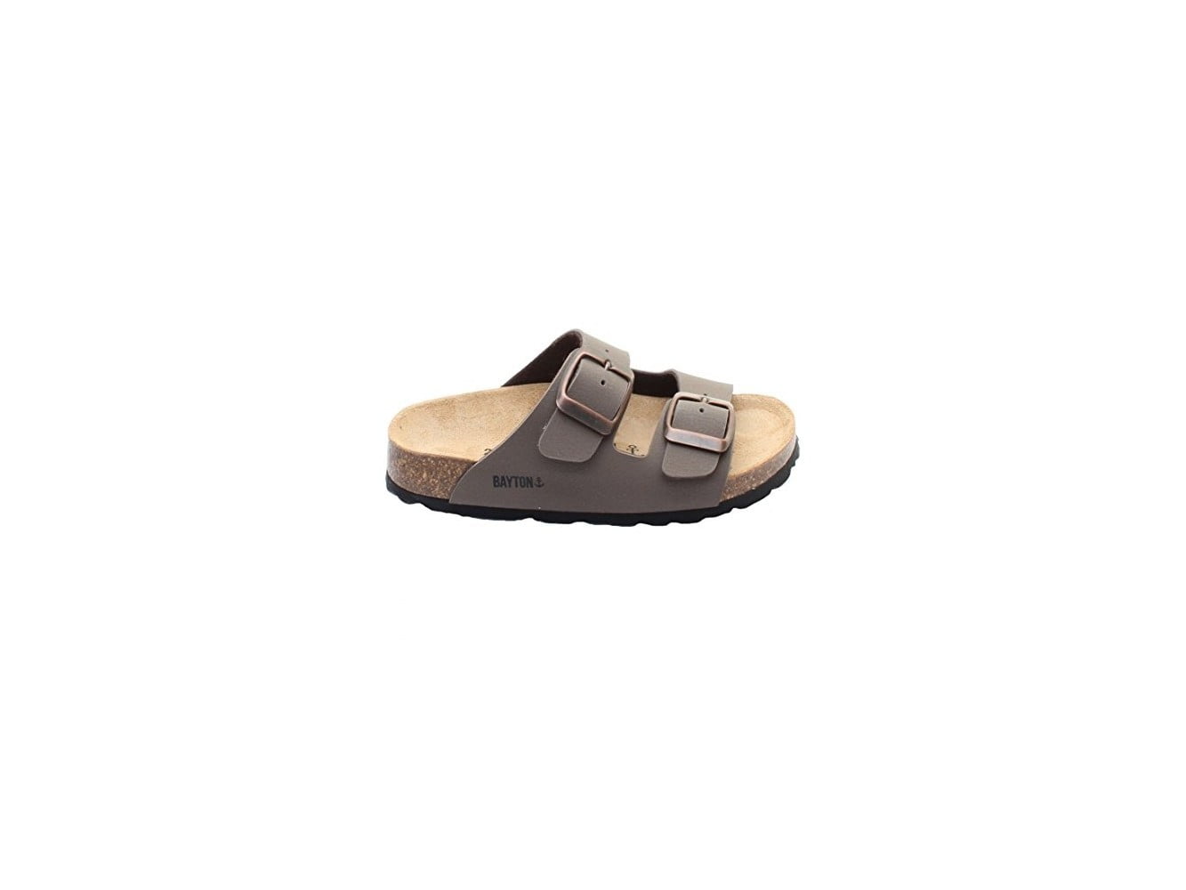Bayton Bayton Mens Marron Slip On Open Toe Flip Flops