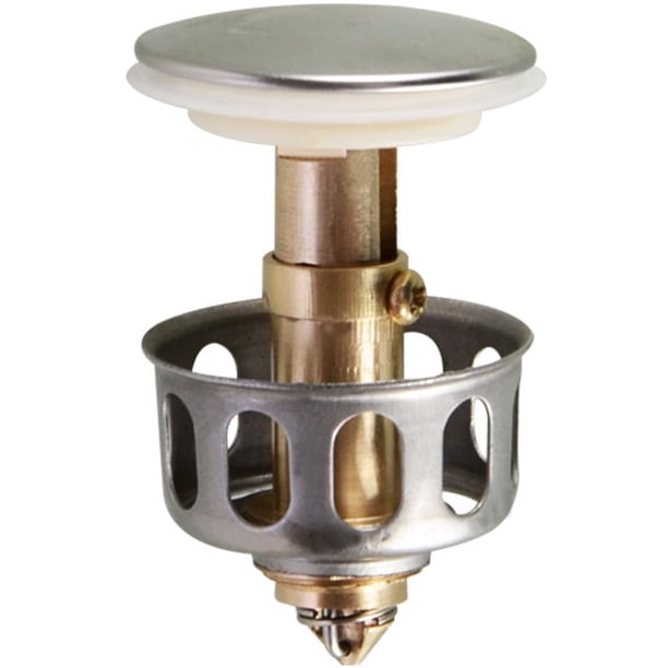 Tapón de lavabo para baño (2 unidades), filtro de desagüe antiobstrucción, con resorte emergente
