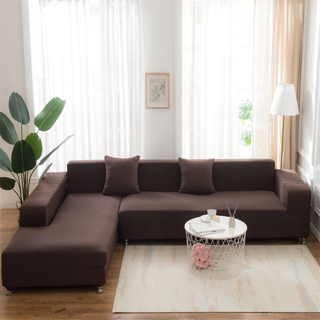 CHOK 2024 Sofa Slipcover L Shape Gray Sofa Cover Sectional Couch Cover Spandex Non Slip with Elastic Bottom Furniture Protector Cover for for Home Decor 2+3seater