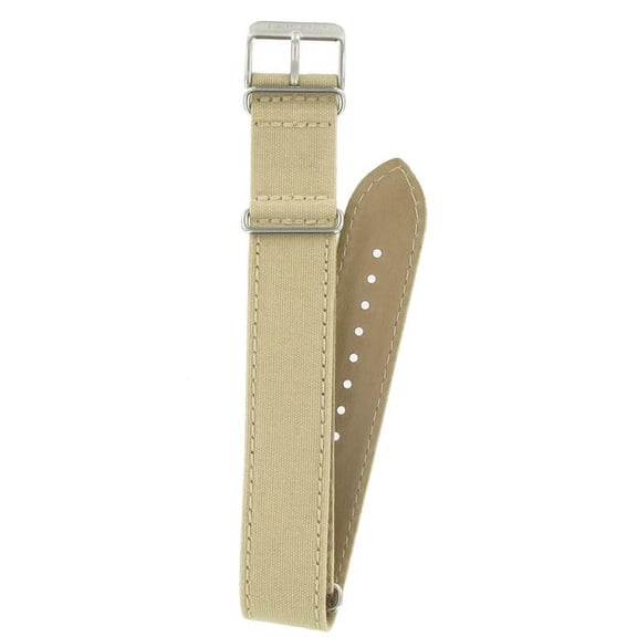 Hamilton,  Watchband  22mm Khaki Beige Canvas Strap, X-Long Length 270mm  part #H600705202