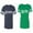 Men Navy / Women Green, variant on Broom Bride Matching Couple Cotton Jerseys (Men Navy / Women Purple) (Men XXL / Women XXL)
