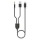 thumbnail image 1 of 1 Split 2 Type C To Usb A 3.5mm Aux Cable Stereo Hifi Sound For Car Speakers, 1 of 4