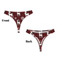 thumbnail image 3 of Balery Plaid Reindeer Snowflakes Tangas de Algodón para Mujer con Estampado – Ropa Interior Sexy, Transpirable, G-string-XX-Large, 3 of 6