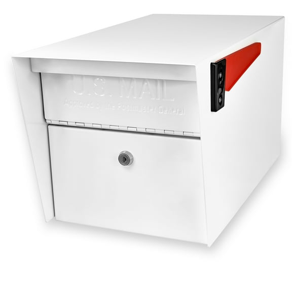 Mail Boss Mail Manager Locking Security Mailbox, Alpine White