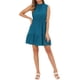 thumbnail image 1 of Vestido INSPIRE CHIC para Mujeres Sin Mangas Cuello Redondo Con Volantes Atado A Línea Vestido Plisado L Azul, 1 of 6