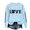 A4 Sky Blue, variant on Game Day Sweatshirt Women Long Sleeve Crew Neck Cute Sweatshirts Rugby Shirt Baggy Plain Tops Summer Must Haves Workout Tops Heart Graphic Fall Must Haves Football Print Sports Hiking Light Blue