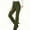 01 Army Green, variant on Women's Solid-Color Stretch Denim Fitness Loose-Fit Casual Skinny Slightly Flared Pants