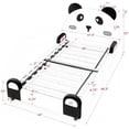 thumbnail image 2 of Howcool Twin Upholstered Platform Bed Frame with Panda Headboard, Kids Velvet Bed for Boys Girls, Soft Padded Frame, Solid Wood Slats Support, No Box Spring Needed, Easy Assembly, White, 2 of 7