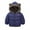 Navy Blue, variant on AJZIOJIRO Boys Girls Hooded down Jacket Zipper Puffer down Jacket Outerwear Fall & Winter Kids Clothes Coat