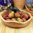thumbnail image 4 of Rattan Round Fruit Baskets Wicker Storage Bowls Woven Serving Basket Bowls Decorative Baskets for Kitchen Set of 3, 4 of 9