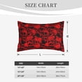 thumbnail image 3 of Fotbe Red Skulls 3 Pillow Cases - Envelope Closure - Luxury, Extra Soft, Cooling Pillow Covers - Wrinkle, Fade, Stain Resistant-14"x20", 3 of 8