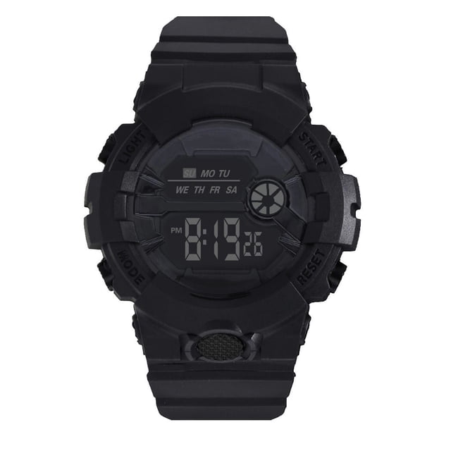 Reloj deportivo para hombre, reloj de pulsera deportivo de cuarzo con cronómetro digital LCD y fecha de goma.