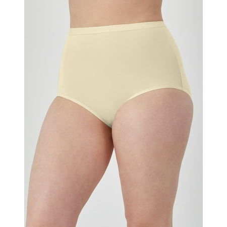 Bali Full-Cut-Fit Stretch Cotton Brief Womens Underwear Panty Lightweight Full Front Back Coverage