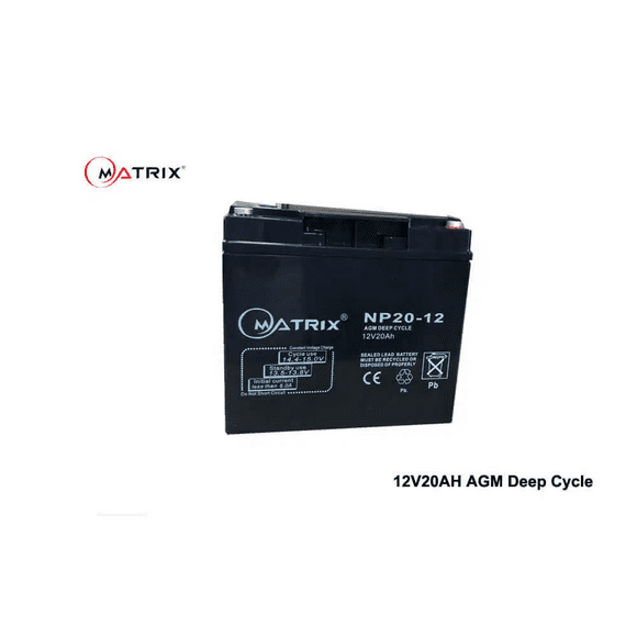 20Ah AGM Deep Cycle Battery 12V