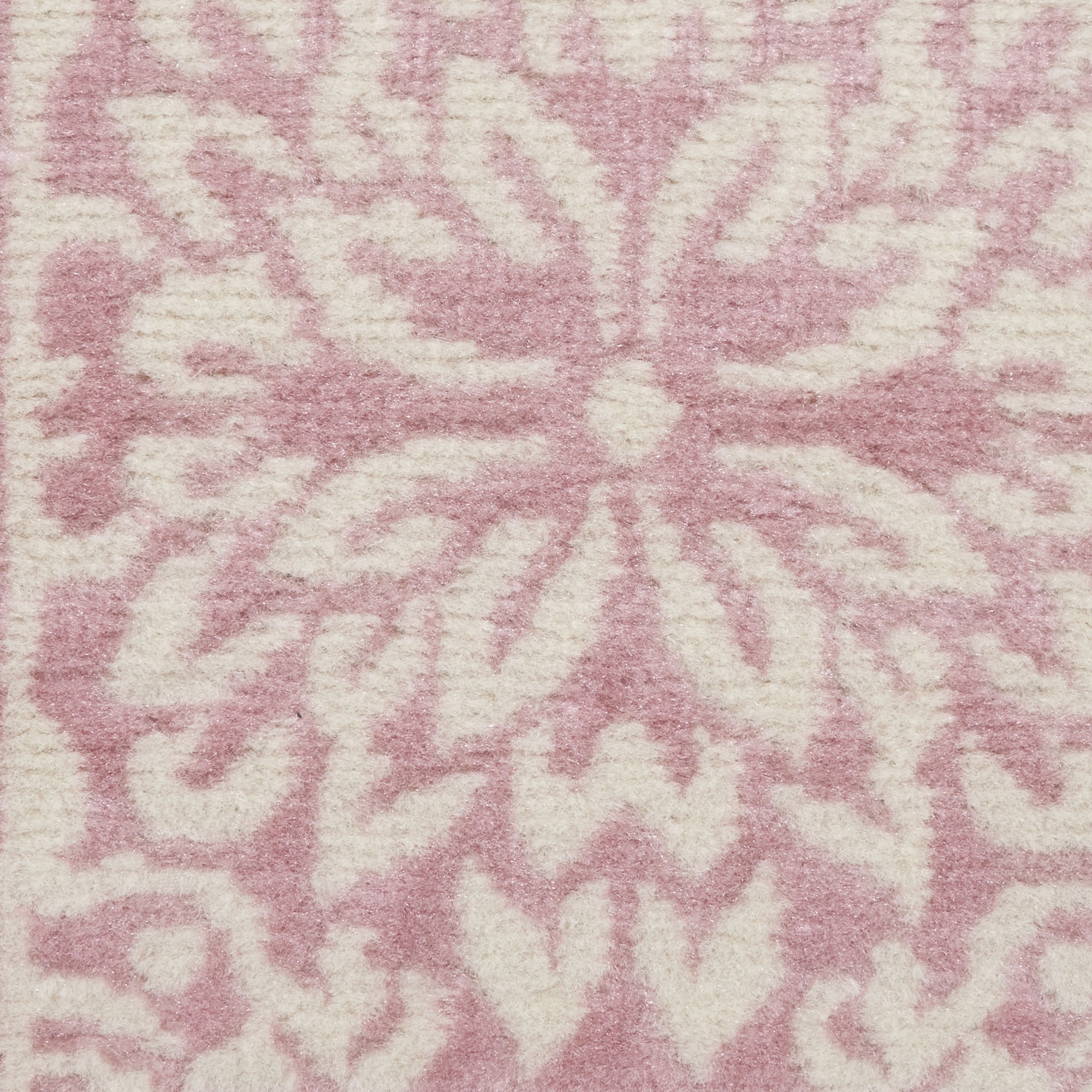 Nourison Bliss Modern Floral Ivory/Pink 2'3" x 7'3" Area Rug, (2' x 7')