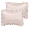 thumbnail image 1 of Unique Bargains Satin Pillowcase Ruffled Pillow Shams Silky Sateen Pillow Cases Covers, 1 of 8