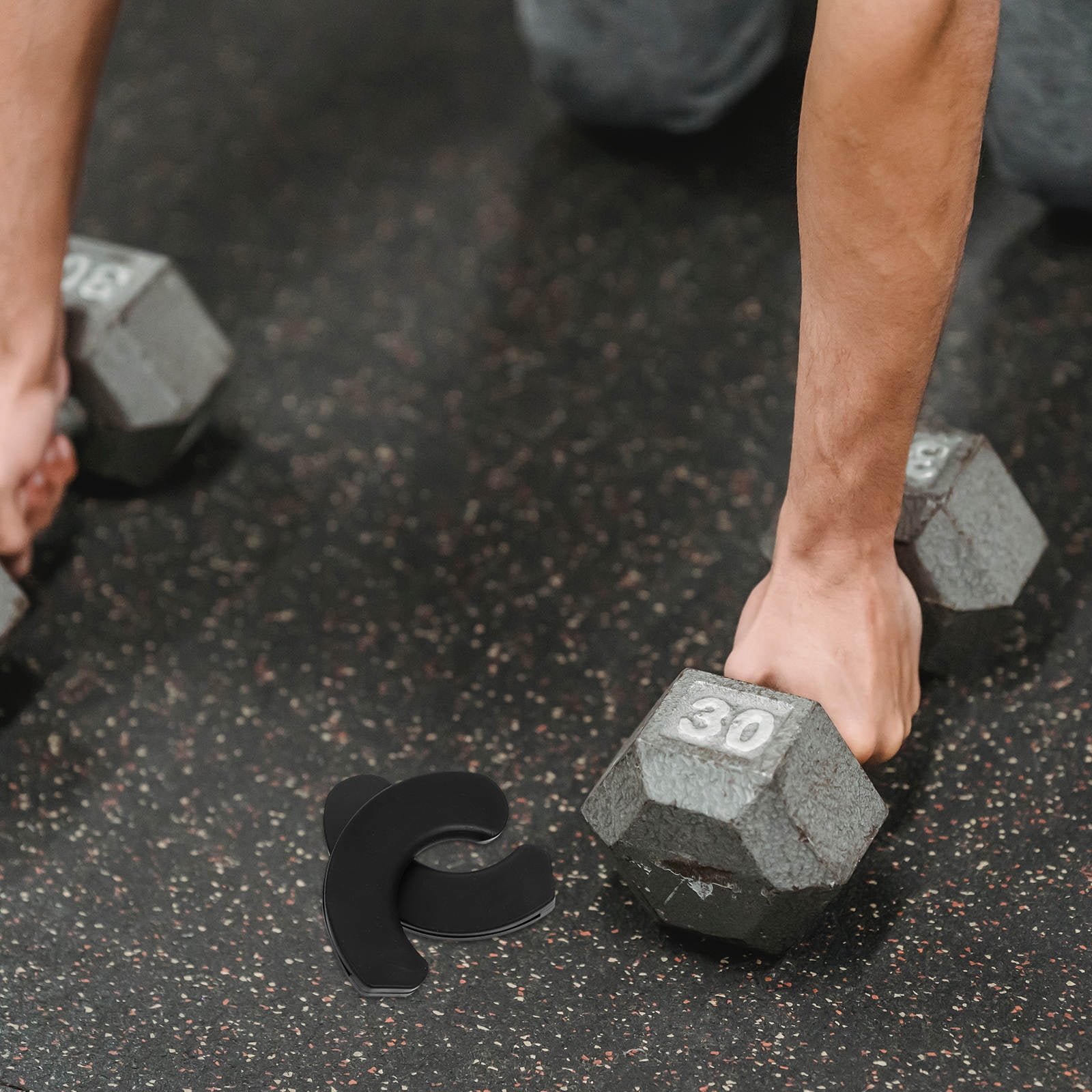 Homoyoyo 20pcs Fitness Dumbbell Holder Rubber Simple Design for Gym Use