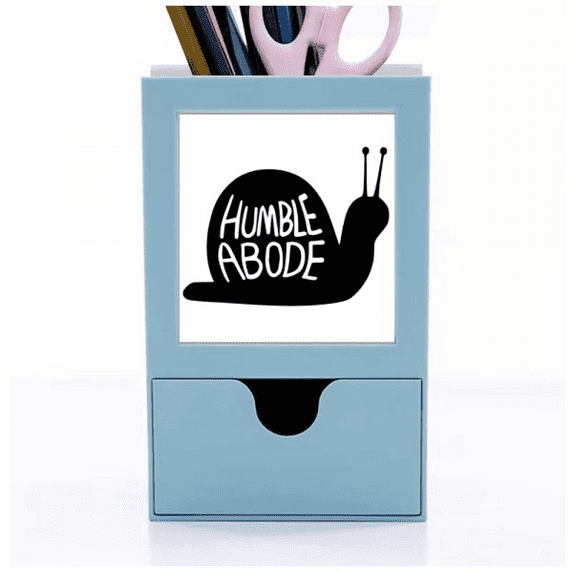 Black Snail Animal Outline Natural Desk Supplies Organizer Pen Holder Card