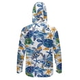 thumbnail image 2 of SEANATIVE Men's UV Protection Sun Hoodie Long Sleeve Fishing Tops Hiking Running Shirt Multi-Use Outdoor Sports Casual Top Summer Fall Outfits for Men, XL, Sea Turtle Starfish Blue White, 2 of 7