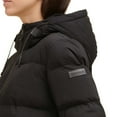 thumbnail image 4 of DKNY Womens Side Zippers Velboa Lined Hood Parka Jacket, 4 of 4