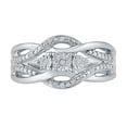 thumbnail image 2 of STERLING SILVER 0.03 CTTW WHITE DIAMOND FASHION RING, 2 of 3