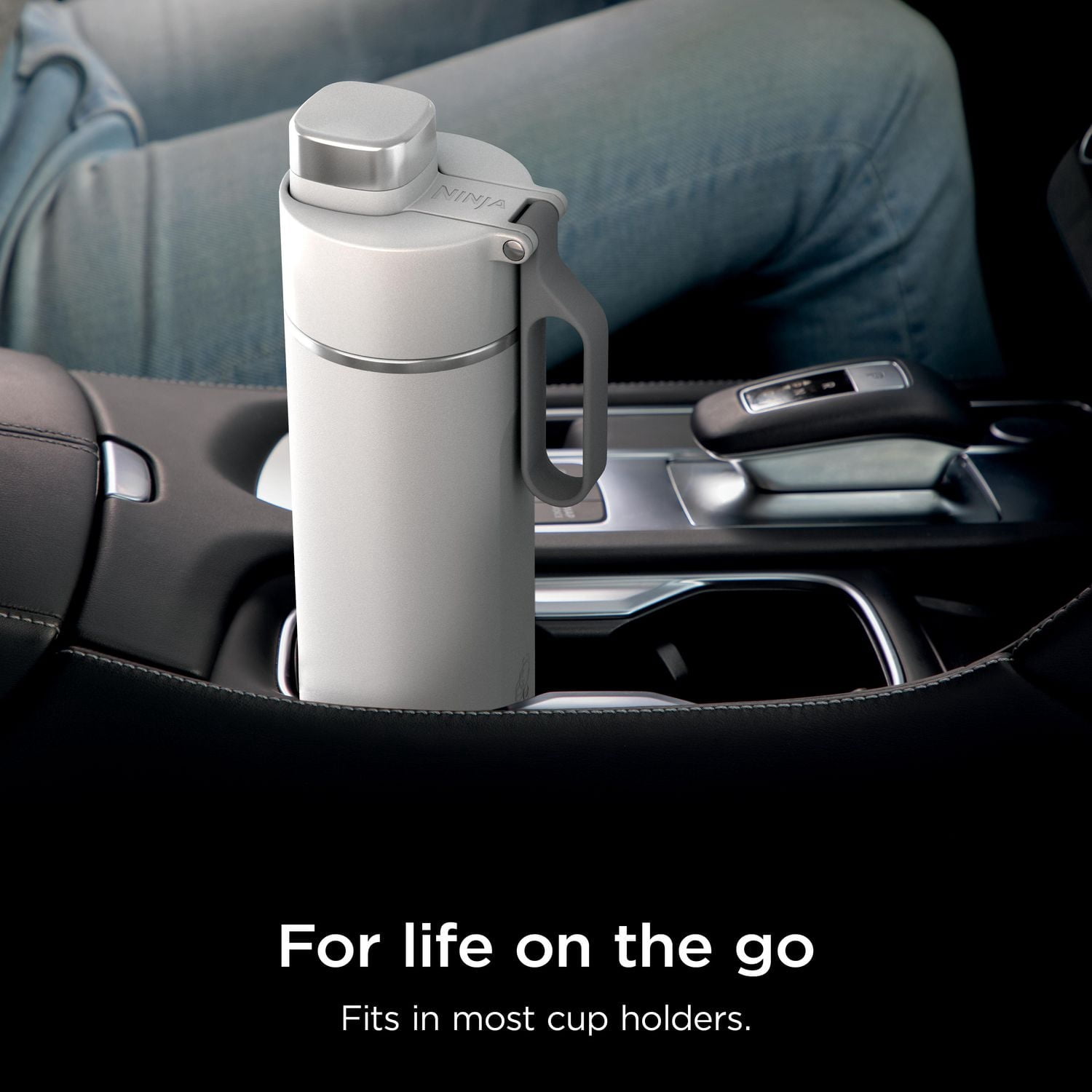 Ninja Thirsti 18oz. Travel Bottle, White