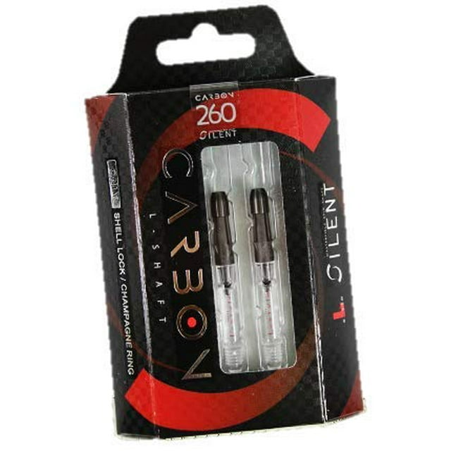 L-Style Carbon Spinning Dart Shaft Set of 3 Extra Durable and Reduced Rattle - Clear 260 (in-Between)