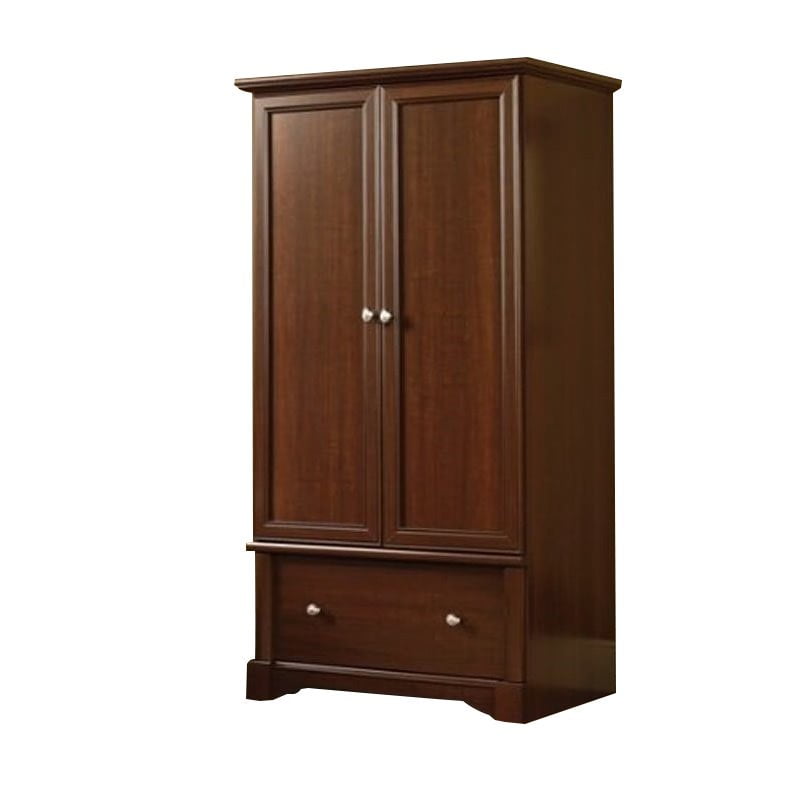 Sauder Palladia Wooden Wardrobe Armoire in Cherry ...