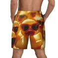 thumbnail image 4 of Goofa Sunglasses Yellow Duck Printed Men's Swim Trunks Board Shorts Quick Dry Mens Swimming Trunks with Compression Liner,Breathable Fit Hawaii Beach Shorts-3X-Large, 4 of 9